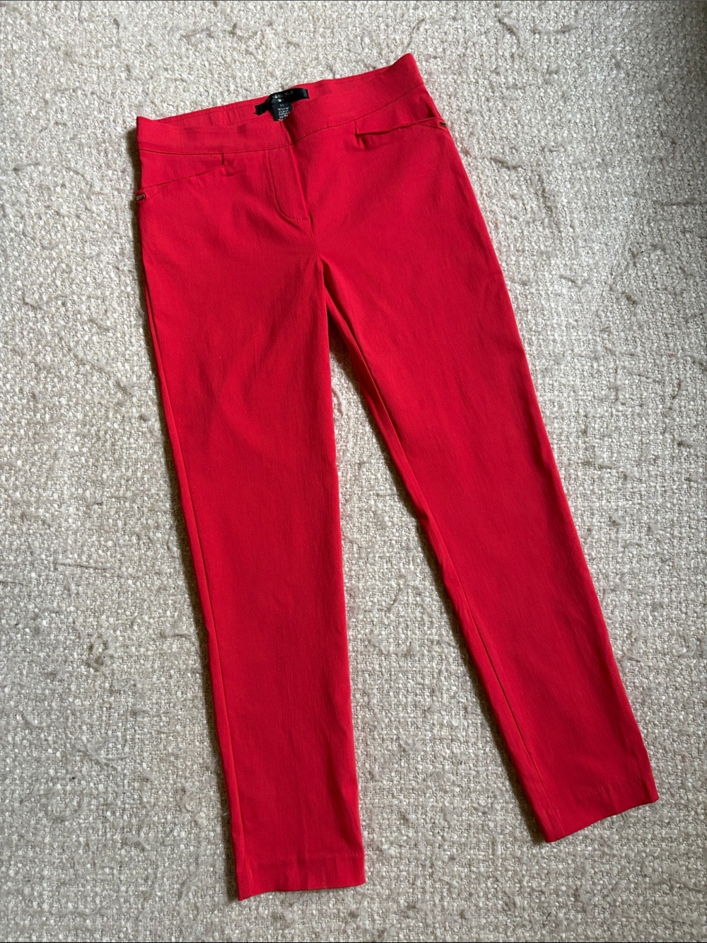 🌺 89th & MADISON WOMENS SIZE PETITE SMALL CORAL RED ANKLE PANTS